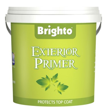 Brighto Exterior Primer Finish – Water Based Exterior Wall Primer for Better Adhesion, Coverage & Durability